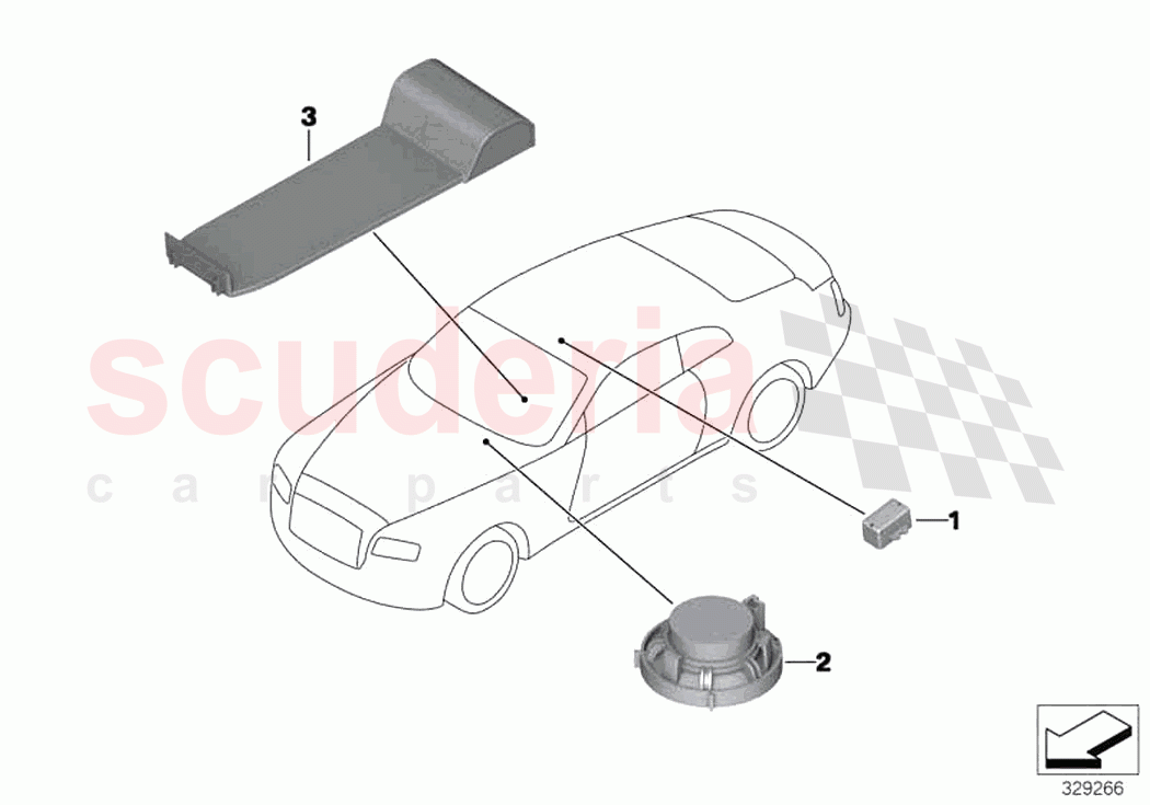 Single parts f hands free facility of Rolls Royce Rolls Royce Wraith RR5(2017-2023)