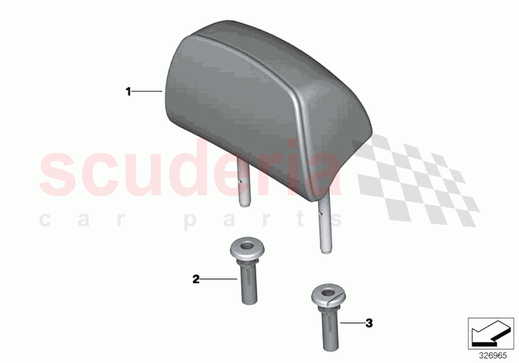 Rear seat head restraint of Rolls Royce Rolls Royce Wraith RR5(2017-2023)