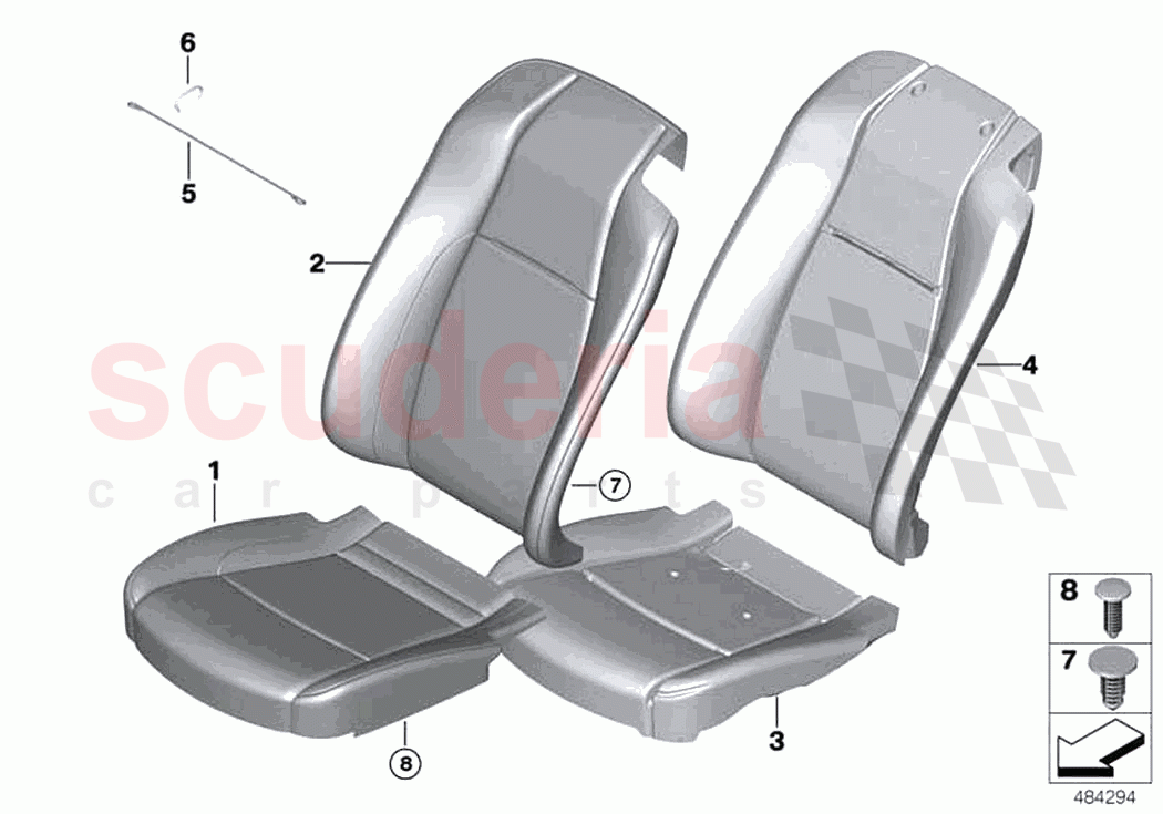 Seat front cushion cover basic seat of Rolls Royce Rolls Royce Wraith RR5(2017-2023)