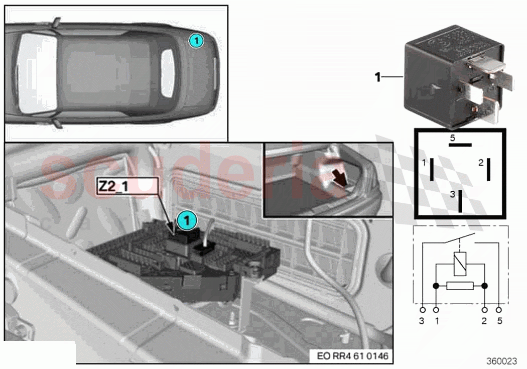 Relay terminal 30B Z2 1 of Rolls Royce Rolls Royce Wraith RR5(2017-2023)