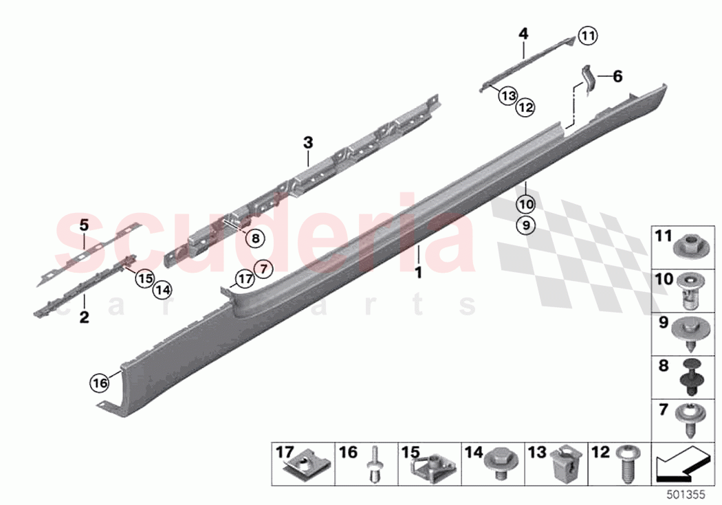 Cover door sill wheel arch of Rolls Royce Rolls Royce Wraith RR5(2017-2023)