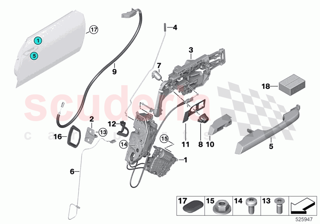 Locking system door front of Rolls Royce Rolls Royce Wraith RR5(2017-2023)