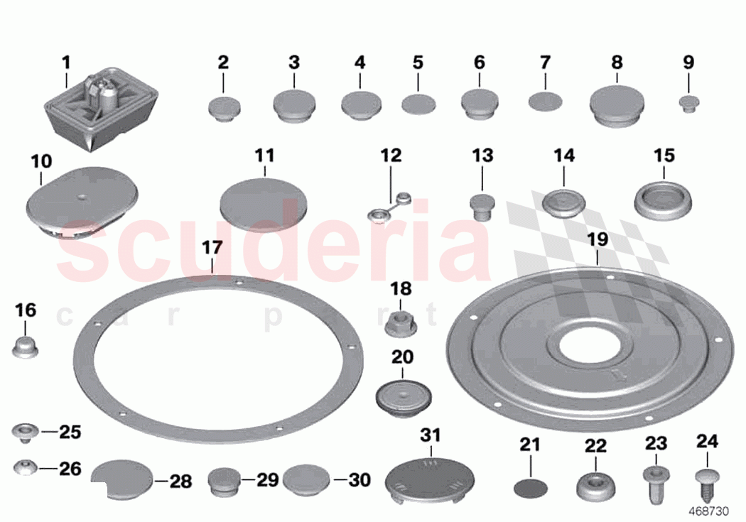 Sealing cap plug of Rolls Royce Rolls Royce Wraith RR5(2017-2023)