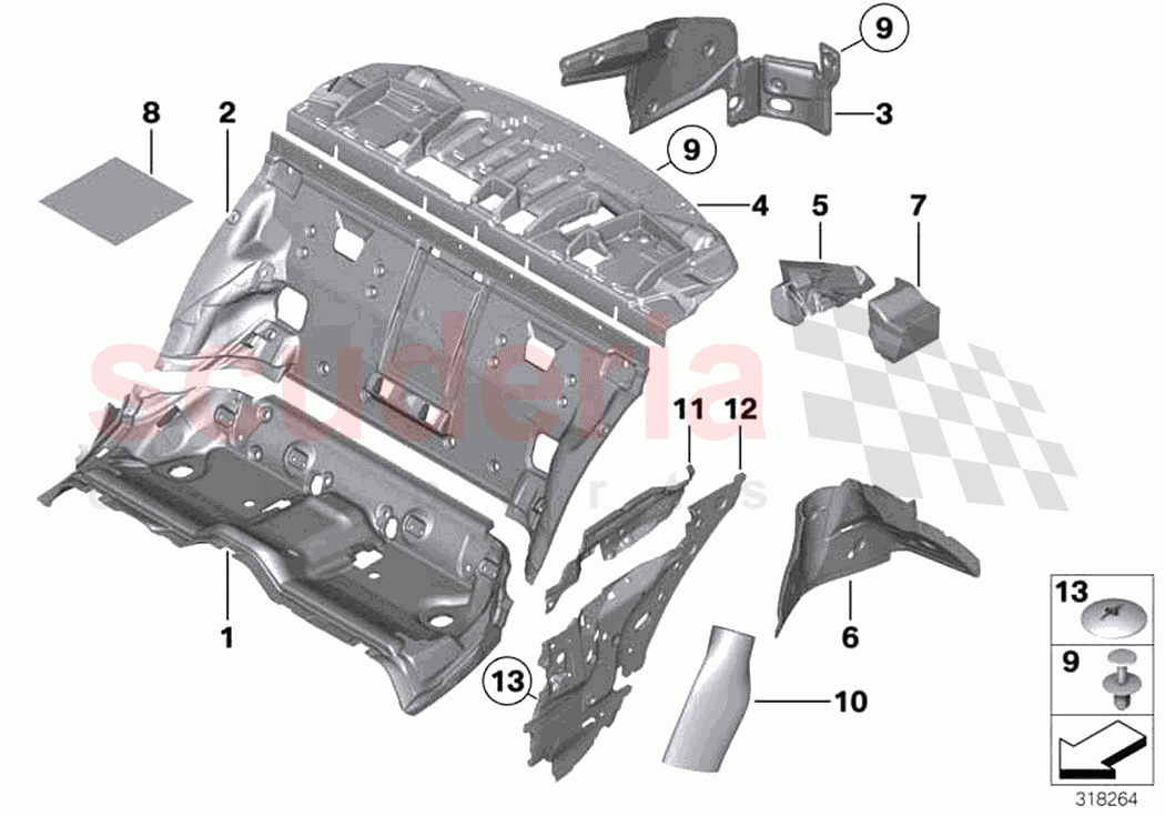 Sound insulating rear of Rolls Royce Rolls Royce Wraith RR5(2017-2023)