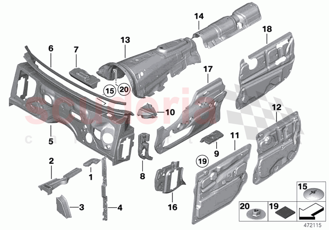 Sound insulation front II of Rolls Royce Rolls Royce Wraith RR5(2017-2023)