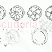 Lamborghini Centre Cover for Alloy Wheel for 