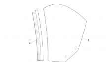 Glass Frames & Regulators - Rear Quarter Glass, Volante