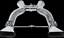 Rear silencer replacement H-pipe