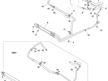 Photo of Hose assy steering gear to cooler 8D33 3F558…