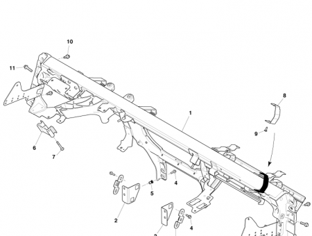 Photo of Reinforcement Assembly Cross Car Beam RHD 8G43 044B52…