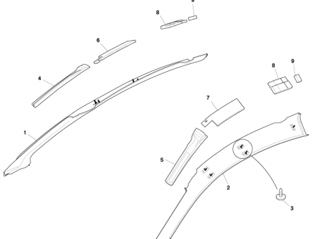 Photo of Energy absorber upper trim RH 6G33 40380…