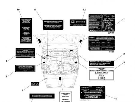 Photo of Label Manufactures plate VOLANTE MANUAL 4G43 973615…