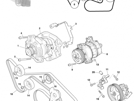 Photo of SUPPORT BRACKET ALTERNATOR HARNESS FD33 14W163…