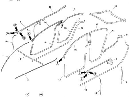 Photo of Weatherstrip front door margin RH AD43 F20556…