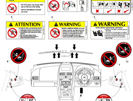 Photo of LABEL AIRBAG WARNING FG43 976114…
