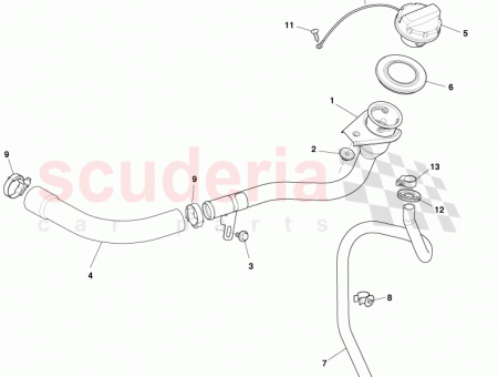 Photo of Pipe fuel tank filler VOLANTE DG43 9034…