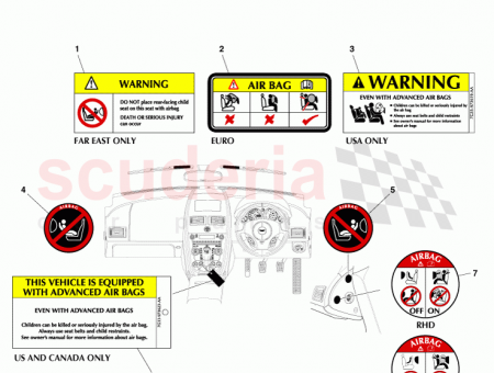 Photo of Label Advanced Airbag Tag 7G33 973623…