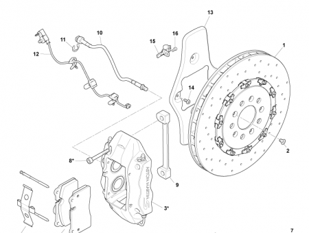 Photo of Caliper rear no pads LH inc bolts AD23…