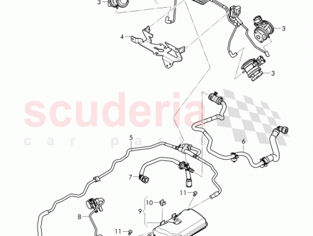 Photo of 1 set of vacuum pipes Secondary air valve…