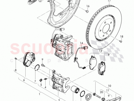 Photo of 1 set of brake pads for disc brakes…