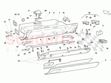 Photo of LOWER DASHBOARD ASSEMBLY LEATHER UPHOLSTERY SUPPLY VIN…