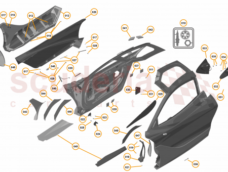 Photo of SUPPORT LOWER DOOR BODY MOUNTED LH…