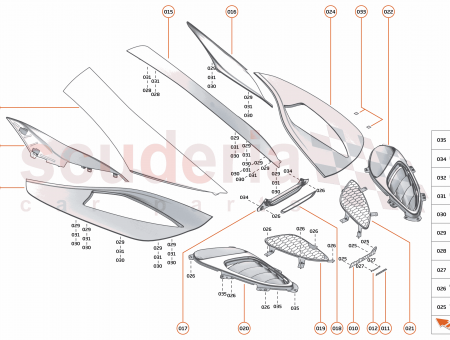 Photo of REAR FENDER INTAKE MESH SPIDER LH…