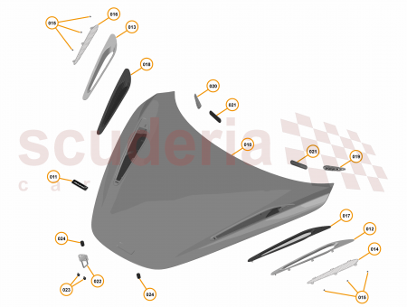 Photo of TRIM BONNET GRILLE RH…