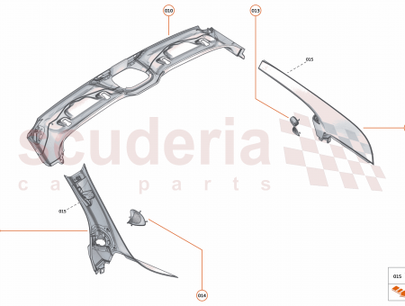 Photo of ASSY A PILLAR SPRK GRILL RH HL BERLAC…
