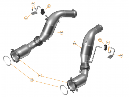 Photo of Link Pipe inc Catalyst Turbocharger to Muffler LH…