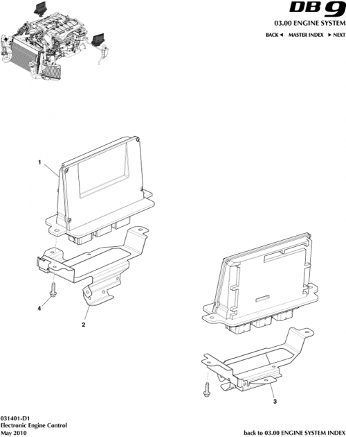 Part Diagram for Aston Martin 4G43-12B696-AF