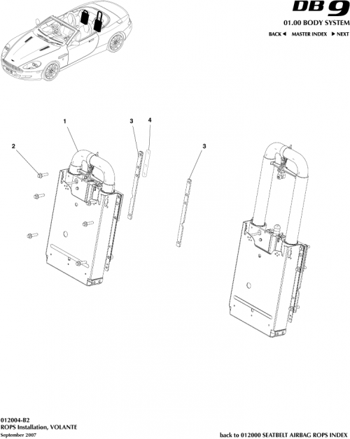 Part Diagram for Aston Martin 700919