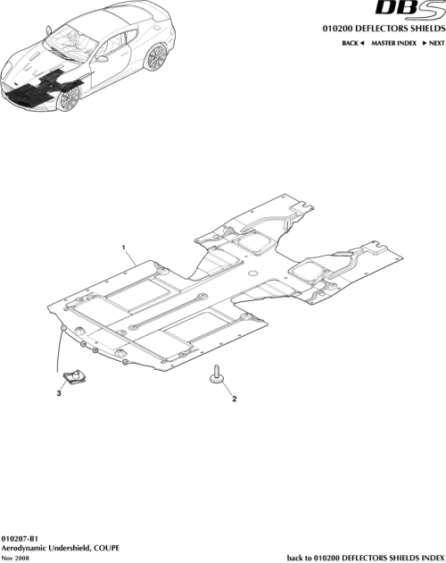Part Diagram for Aston Martin 701491-PK