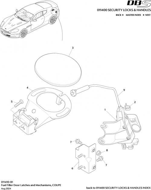 Part Diagram for Aston Martin SY9Y-C405A03-BC