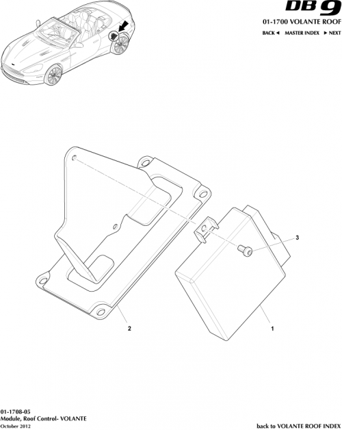 Part Diagram for Aston Martin 9G43-13B524-CC