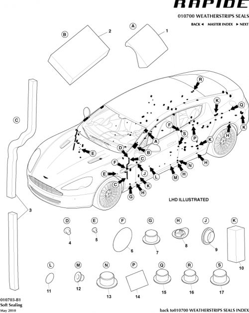 Part Diagram for Aston Martin AD43-28110-AA