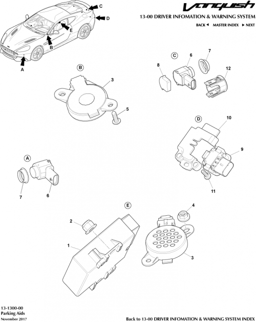 Part Diagram for Aston Martin 9G92-15K859-AA