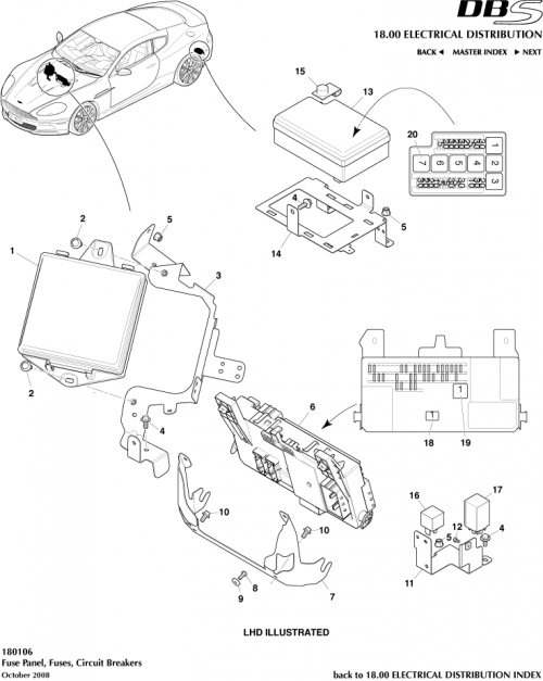 Part Diagram for Aston Martin SY9Y-10E921-BA