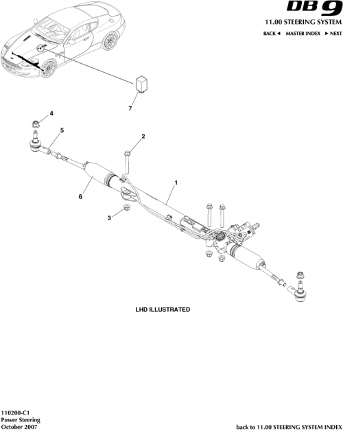 Part Diagram for Aston Martin 4G43-3200-AG