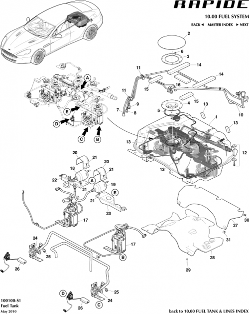Part Diagram for Aston Martin SY9Y-455A03-AB