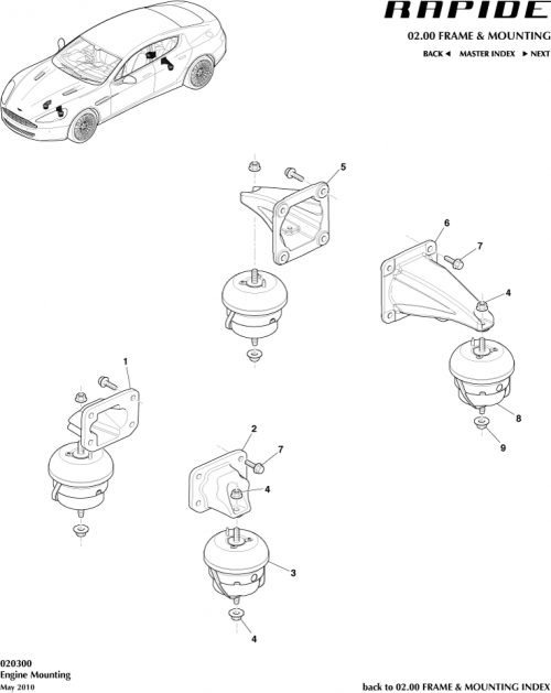 Part Diagram for Aston Martin FD43-7M125-CC