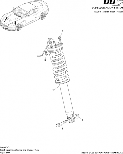 Part Diagram for Aston Martin 703166