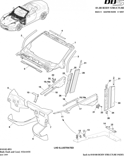 Part Diagram for Aston Martin 6G33-51081-AA