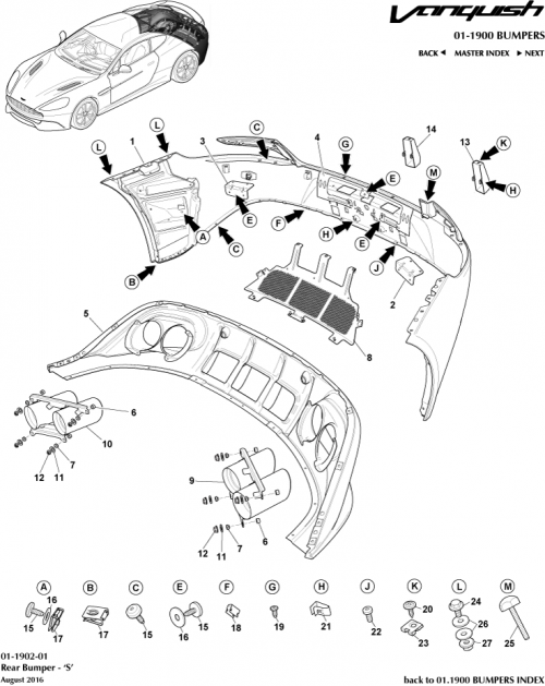 Part Diagram for Aston Martin HD33-5K238-AB