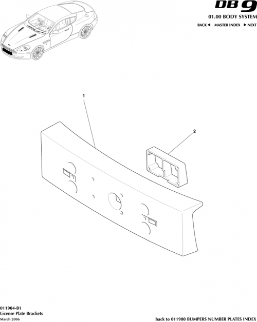 Part Diagram for Aston Martin 697479