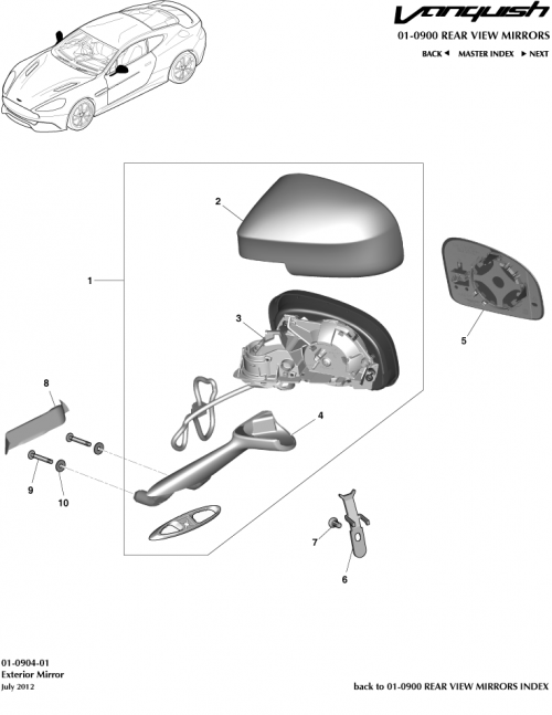 Part Diagram for Aston Martin CD33-17682-BB
