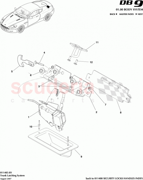 Part Diagram for Aston Martin 6G33-31253052-AA