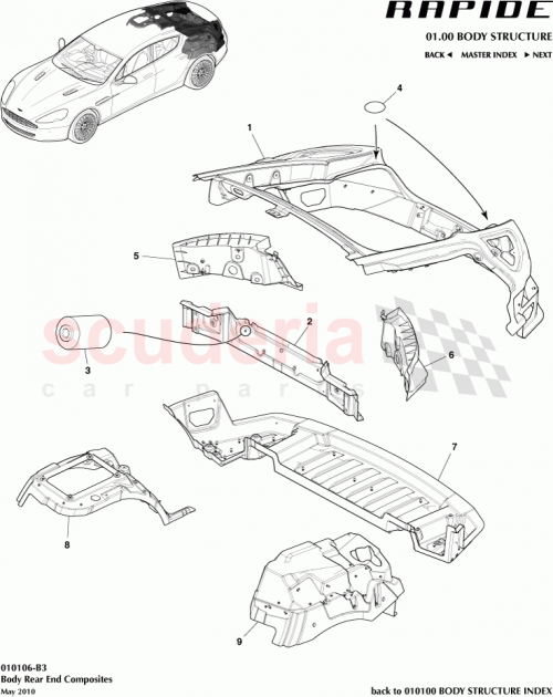 Part Diagram for Aston Martin AD43-F47124-AB