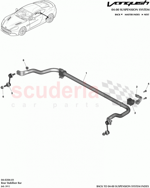 Part Diagram for Aston Martin CD33-5A771-AA