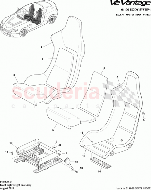 Part Diagram for Aston Martin AD23-60137-BAW
